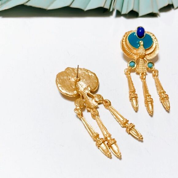 Boho bird dangle earrings S32 - Picture 2 of 3